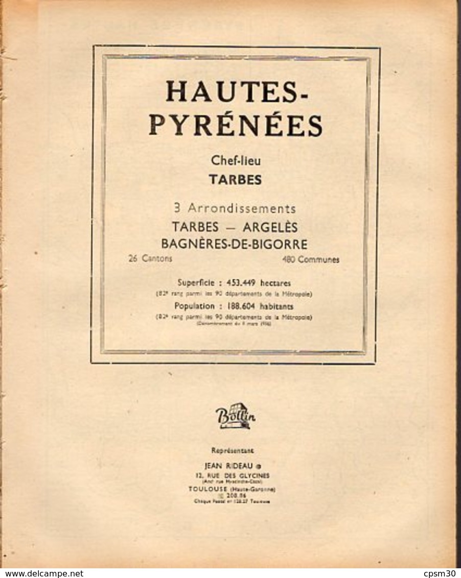 ANNUAIRE - 65 - Département Hautes-Pyrénées - Année 1946 - édition Didot-Bottin - 72 Pages - Telefoonboeken