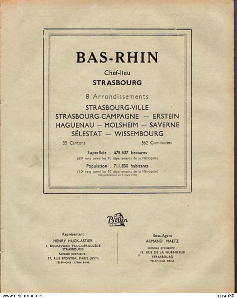 ANNUAIRE - 67 - Département Bas-Rhin - Année 1946 - édition Didot-Bottin - 134 Pages - Telephone Directories