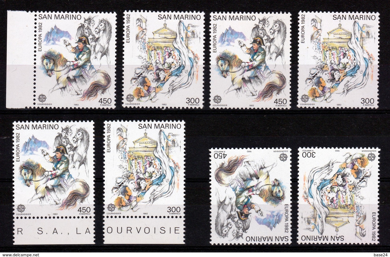 1982 San Marino Saint Marin EUROPA CEPT EUROPE NAPOLEONE 4 Serie Di 2v. MNH** - Rivoluzione Francese