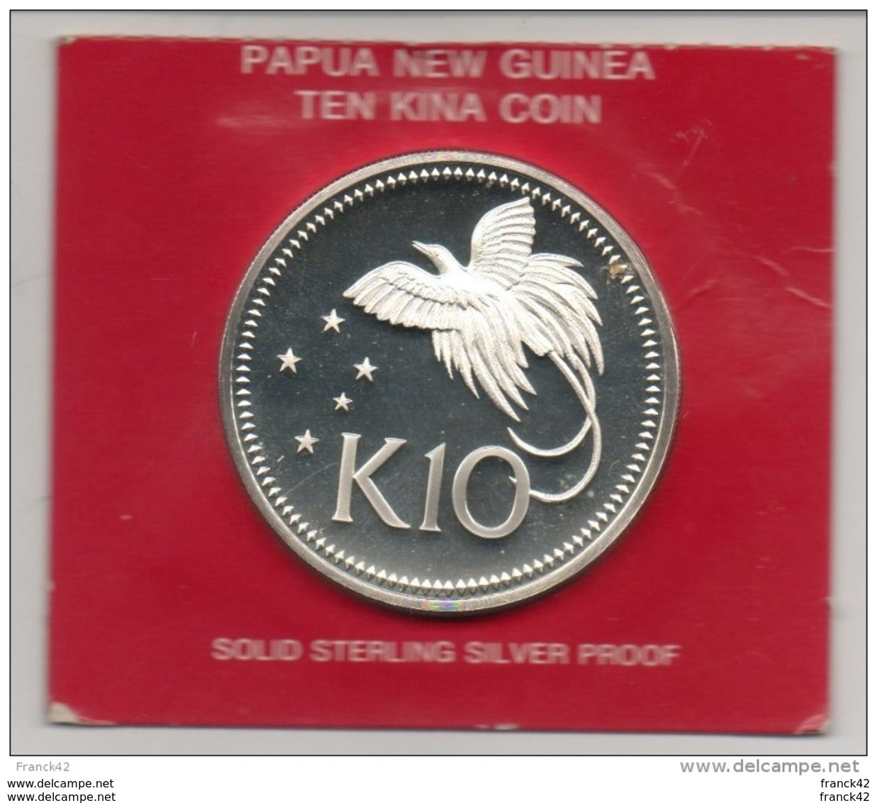 Papouasie Nouvelle Guinée. 10 Kina. 1975. Diam 45mm. Argent. Dans Son Coffret - Papuasia Nuova Guinea