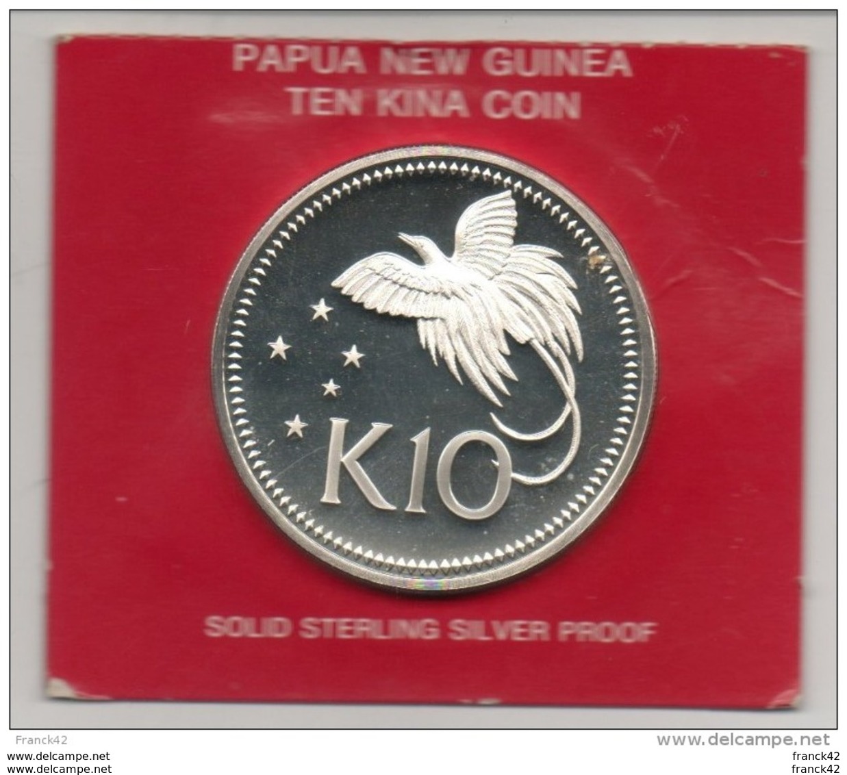 Papouasie Nouvelle Guinée. 10 Kina. 1975. Diam 45mm. Argent. Dans Son Coffret - Papua-Neuguinea