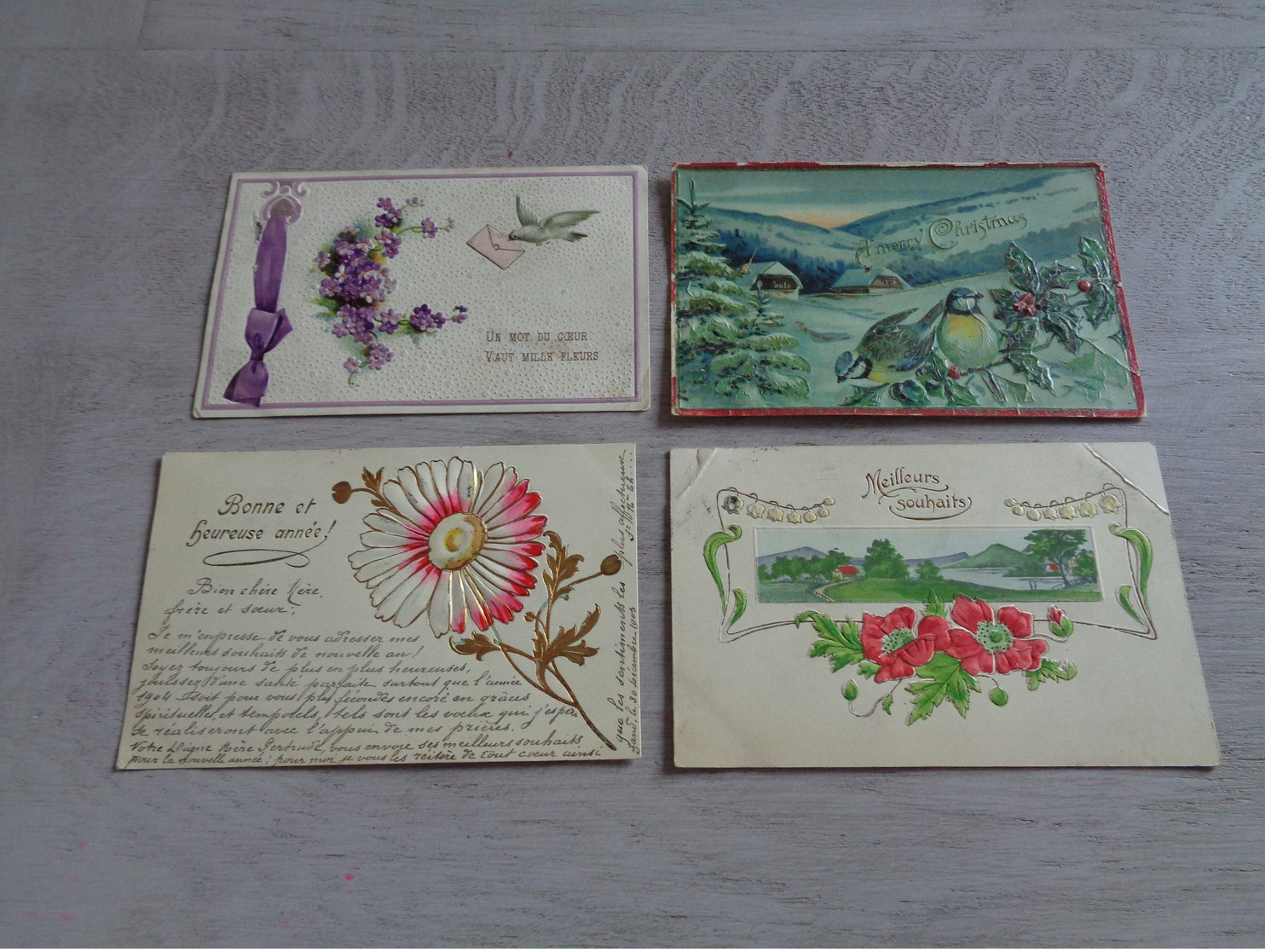 Beau lot de 60 cartes postales de fantaisie gaufrées  gaufrée       Mooi lot van 60 postkaarten van fantasie reliëf