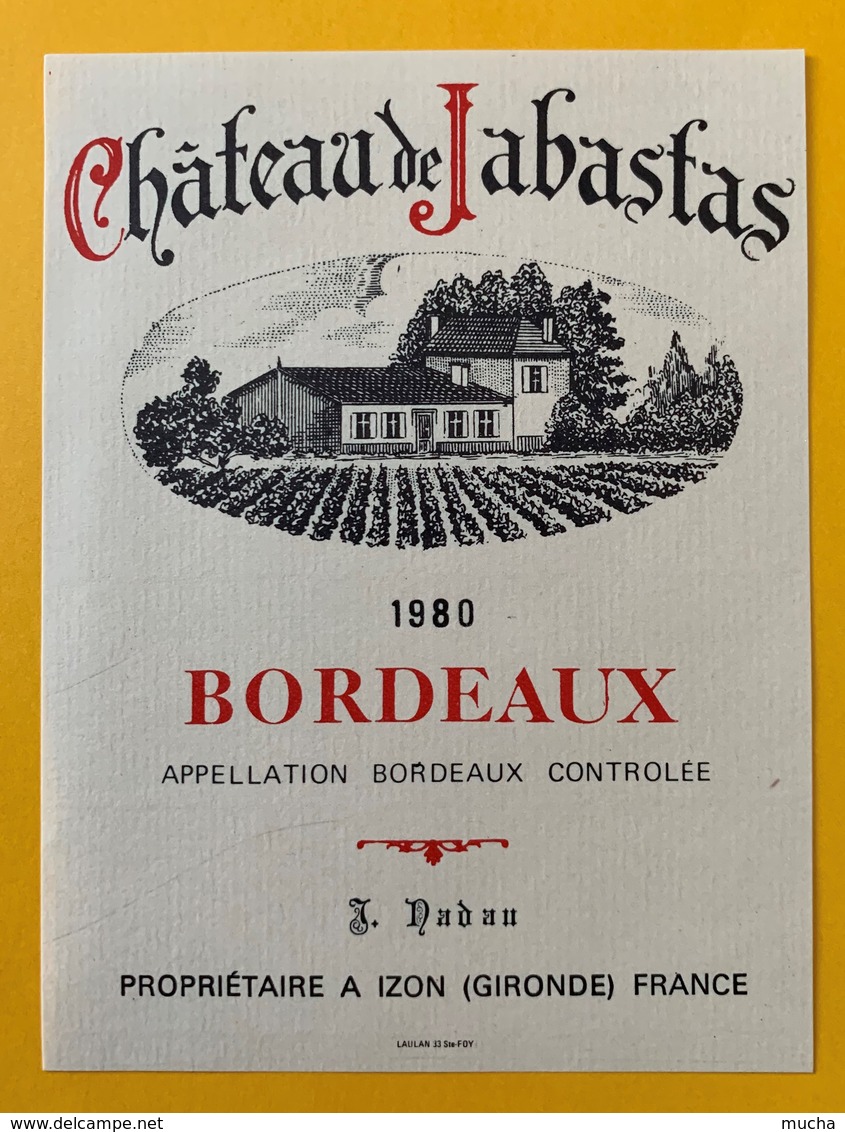 11225 - Château De Jabastas 1980 - Bordeaux
