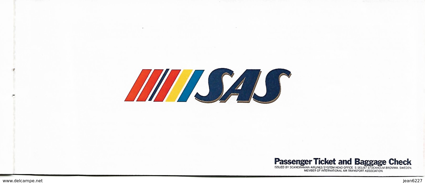 Billet D'avion LUFTHANSA  Nuremberg - Hamburg - Stockholm Bruxelles Et  SAS Hamburg - Copenhagen - Stockholm - Biglietti