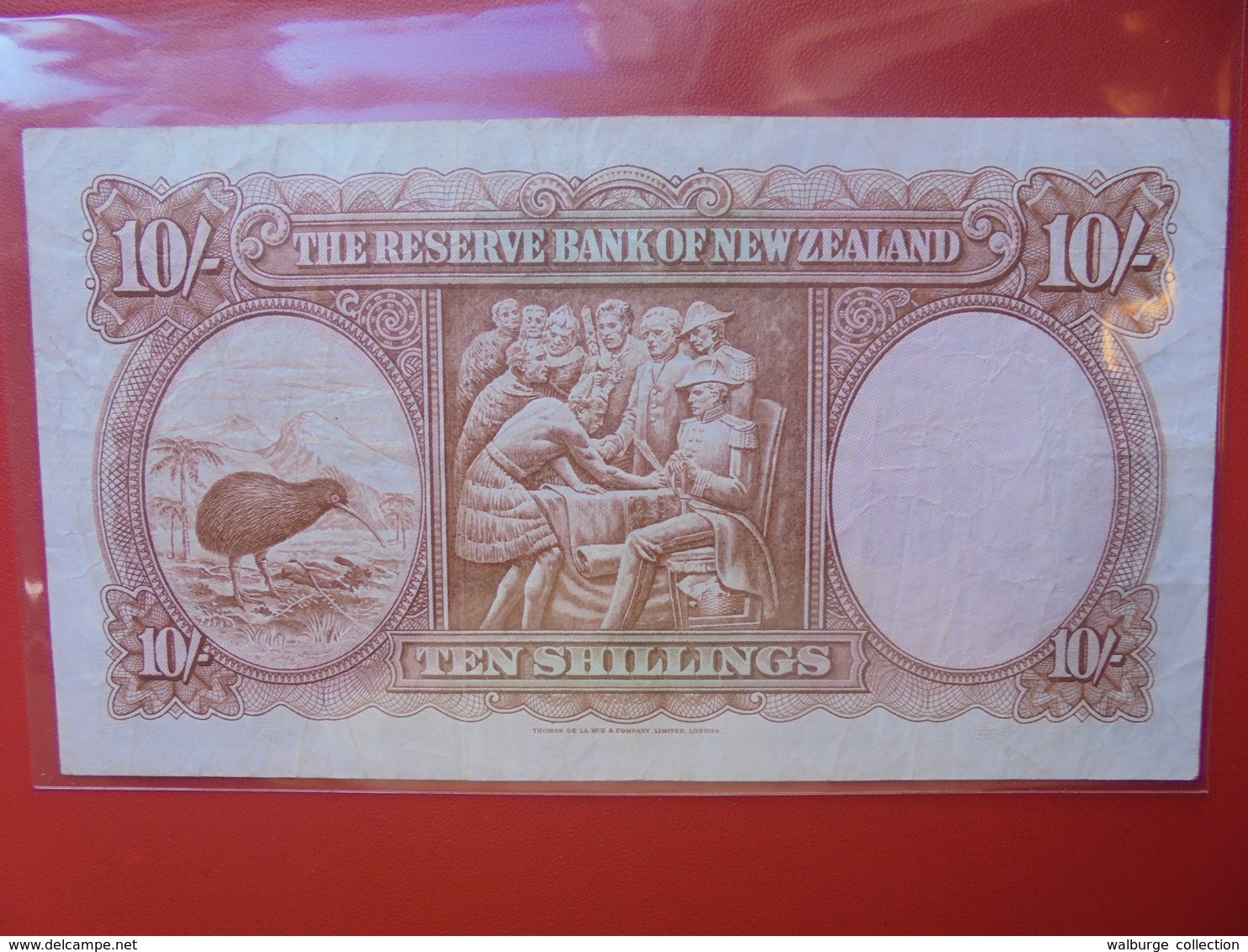 NEW ZEALAND 10 SHILLINGS 1940-67 CIRCULER (B.5) - Nieuw-Zeeland