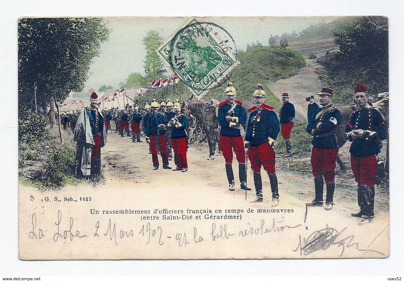 CPA Un Rassemblement D'officiers Français En Temps De Manoeuvres (entre Saint-Dié Et Gérardmer) - Autres & Non Classés