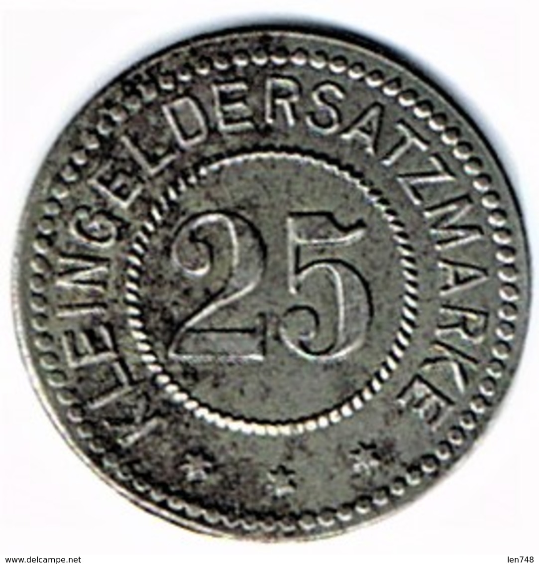 Nécessité - Allemagne - 25 Pf 1917 Fer BELGERN - Monétaires/De Nécessité