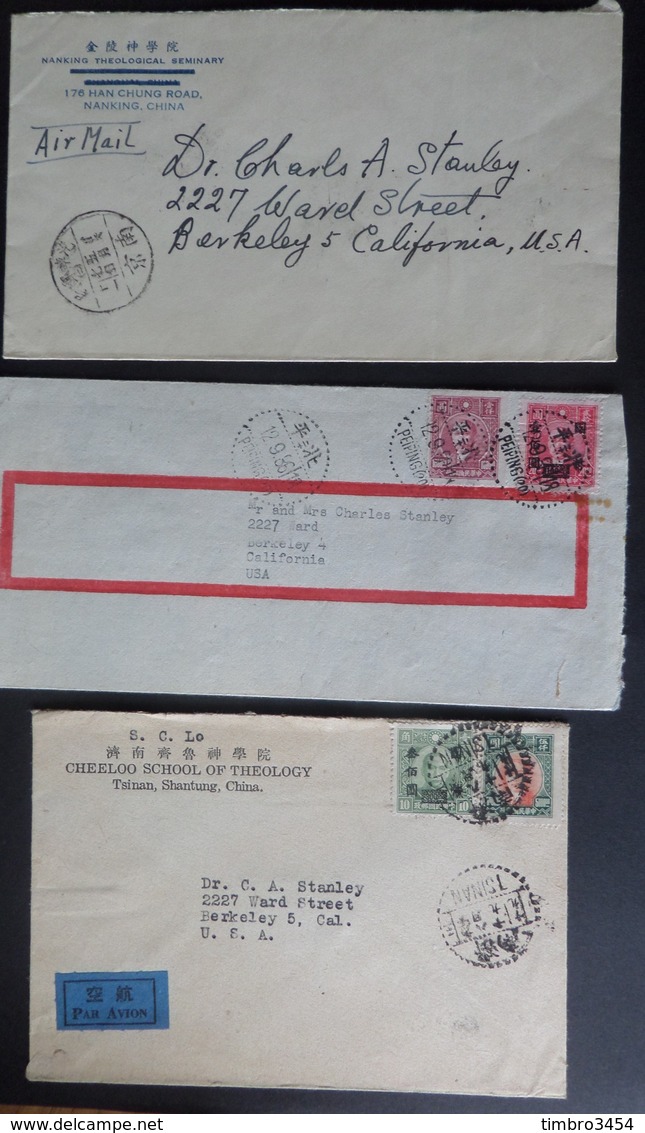 Chine/China Dix Lettres Entières Années 40. Beaux Affranchissements, Belles Oblitérations. B/TB. A Saisir! - 1912-1949 République