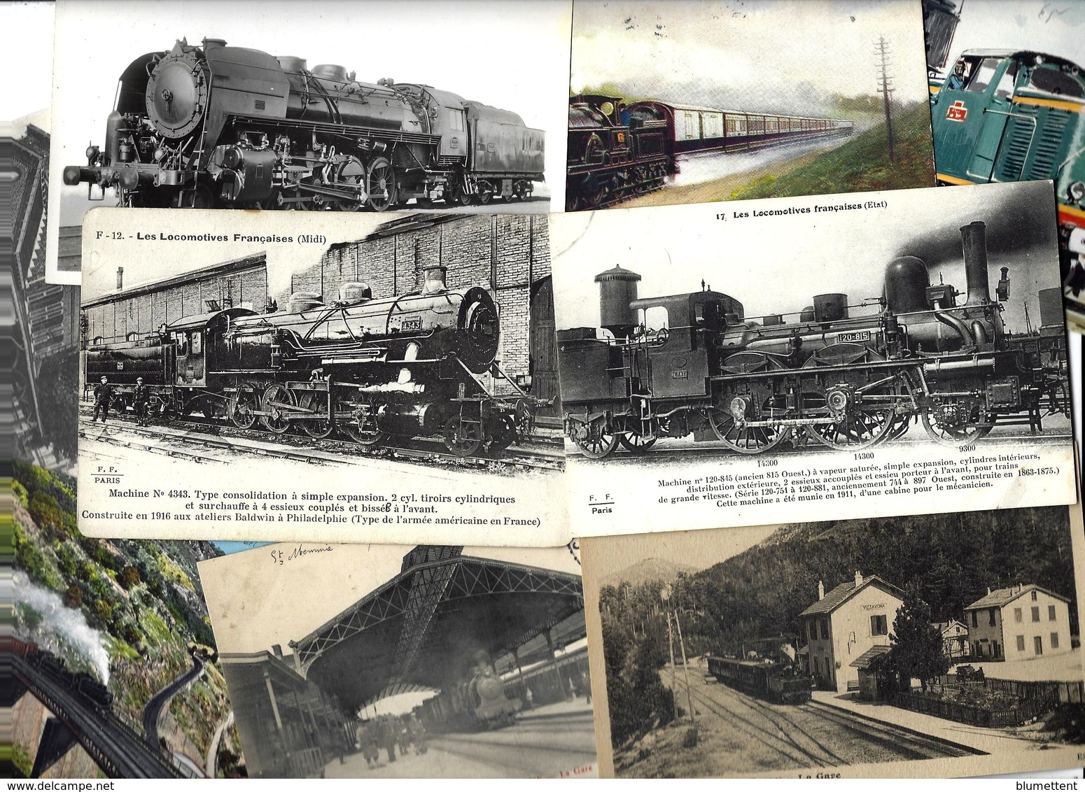 Lot 1964 De 10 CPA Train Locomotives Gare Chemin De Fer Déstockage Pour Revendeurs Ou Collectionneurs - 5 - 99 Postcards