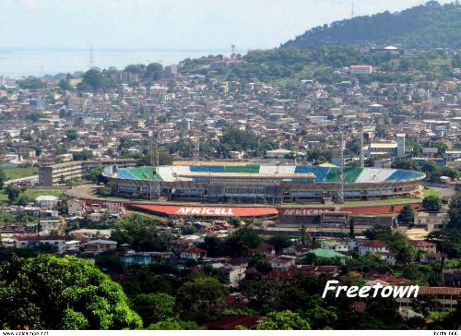 Sierra Leone Freetown Overview Stadium New Postcard Stadion AK - Sierra Leone