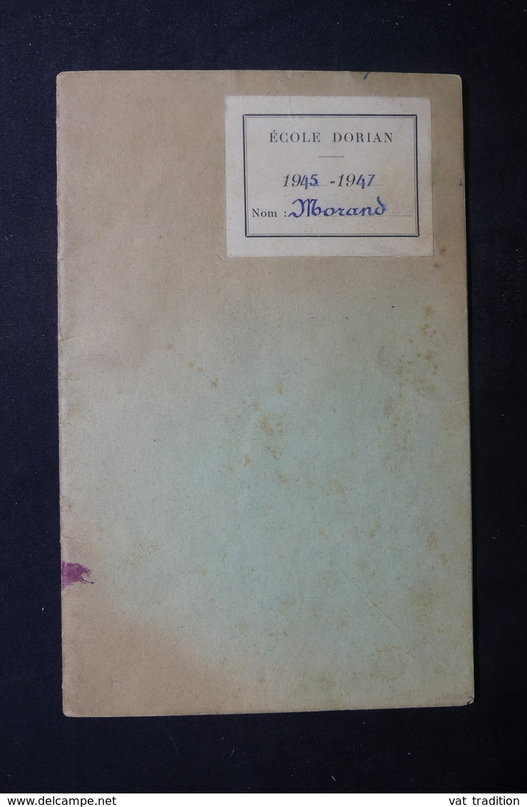 FRANCE- Livret De Correspondance De L 'école Municipale Professionnelle De Dorian En 1945/47  - L 37574 - Sammlungen
