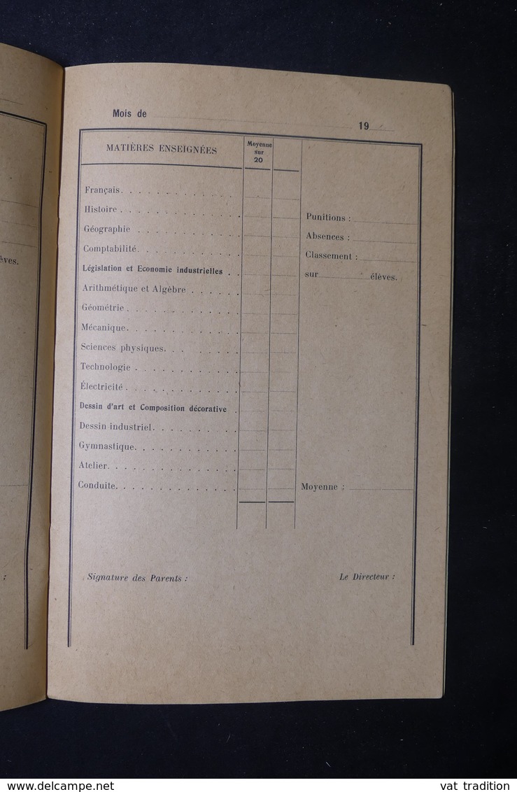 FRANCE- Livret De Correspondance De L 'école Municipale Professionnelle De Dorian En 1945/47  - L 37574 - Sammlungen
