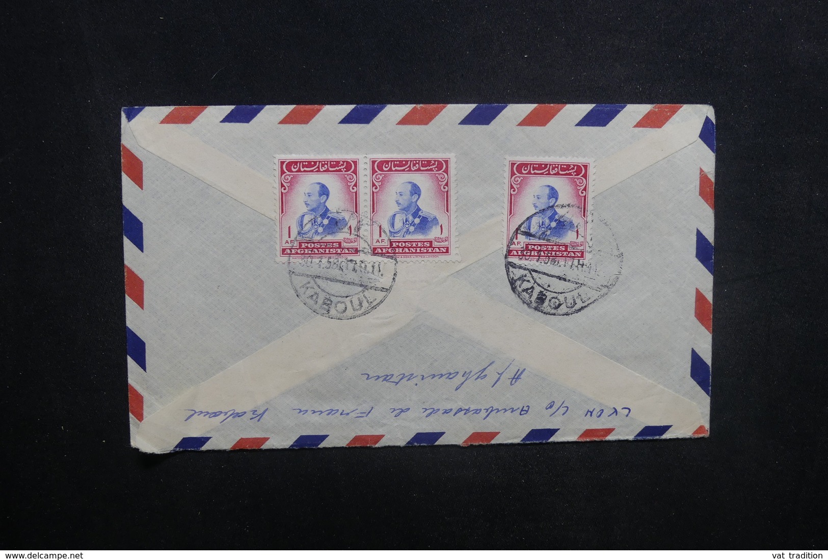 AFGHANISTAN - Enveloppe De Kaboul Pour Paris En 1958, Affranchissement Plaisant Au Verso - L 37583 - Afghanistan