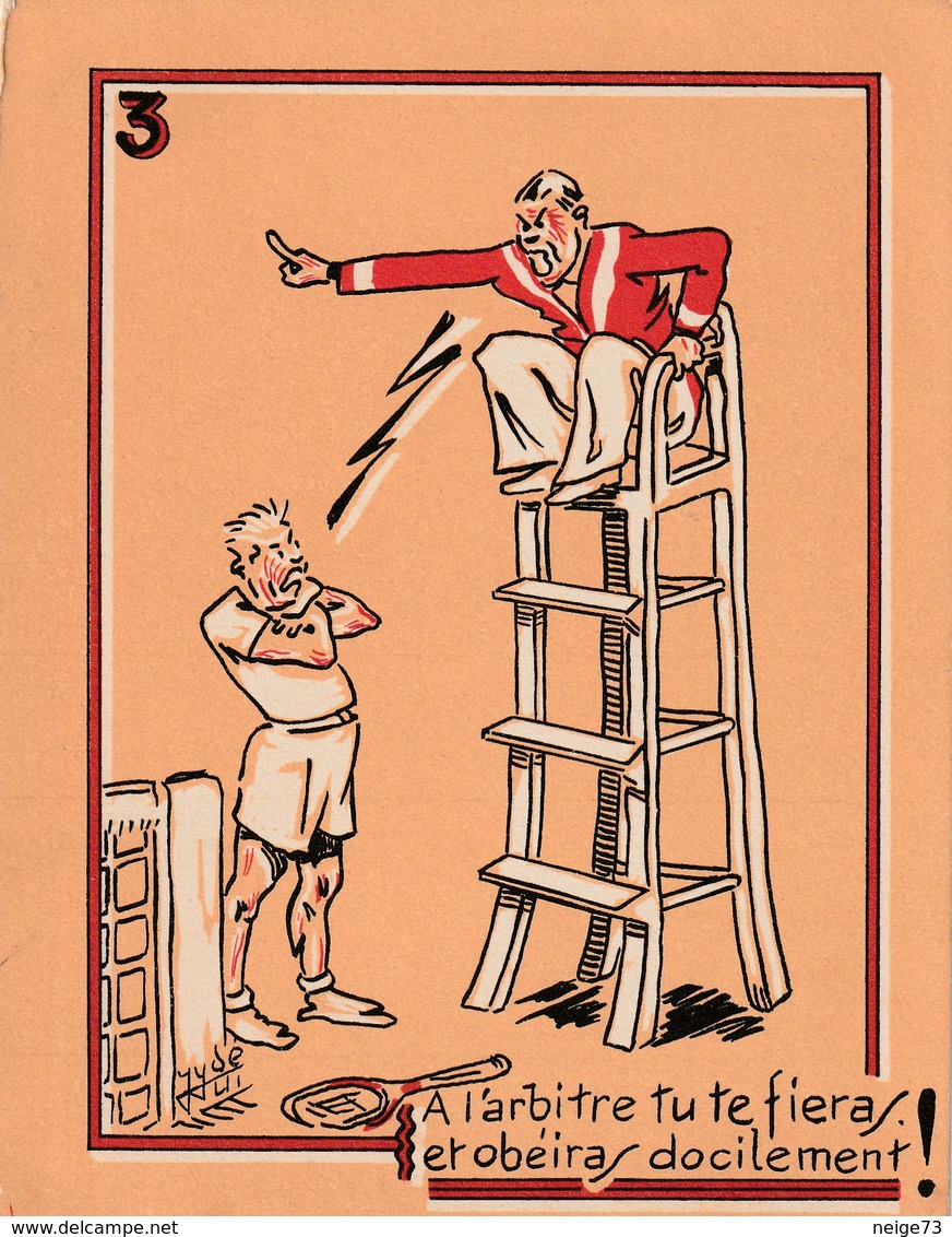 Série De 10 Grandes Images Sur Le Thème Du Tennis - Illustrées Par Jydé - 1941 - Humour - Sin Clasificación