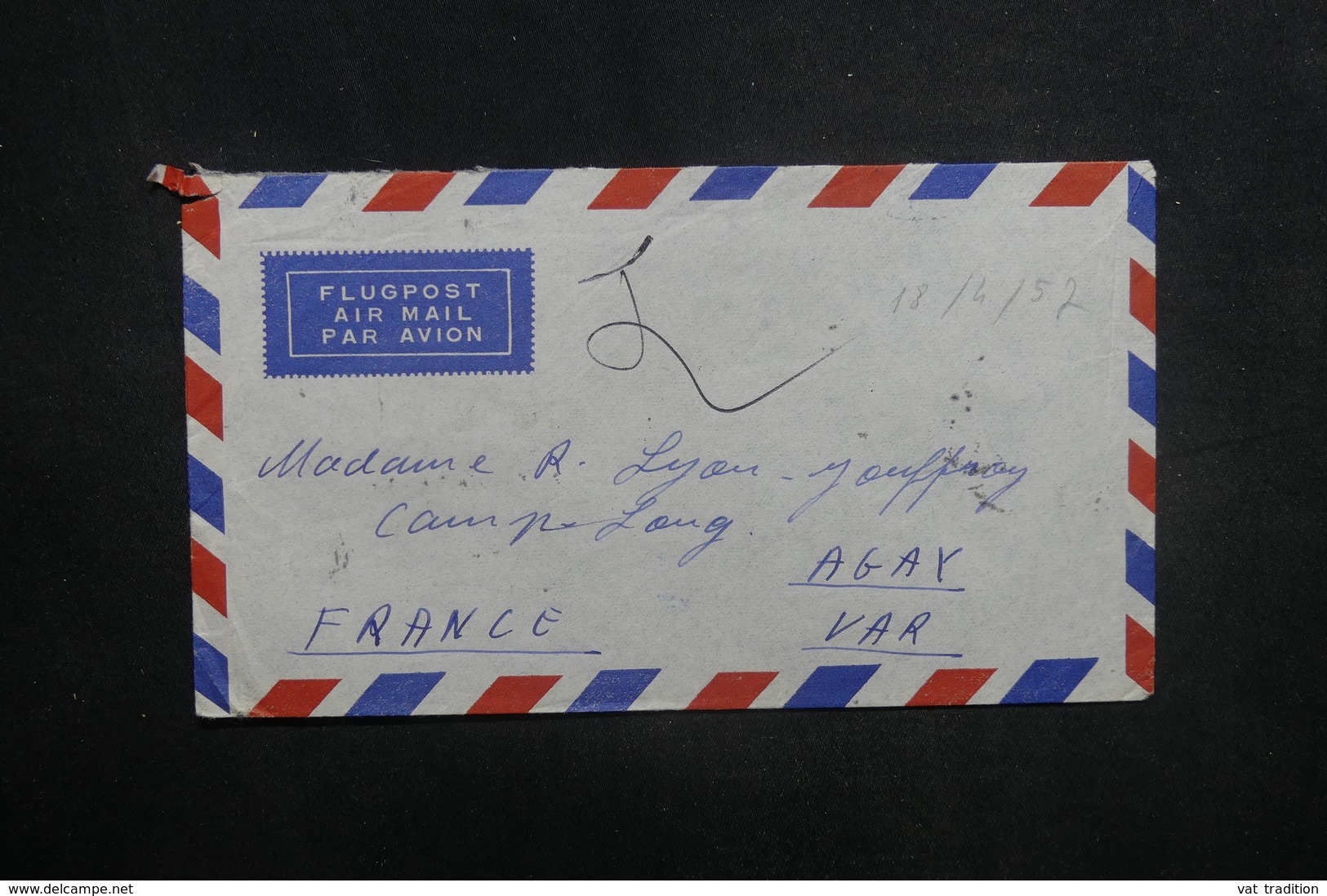 AFGHANISTAN - Enveloppe De Kaboul Pour Paris En 1957, Affranchissement Plaisant Au Verso - L 37591 - Afghanistan