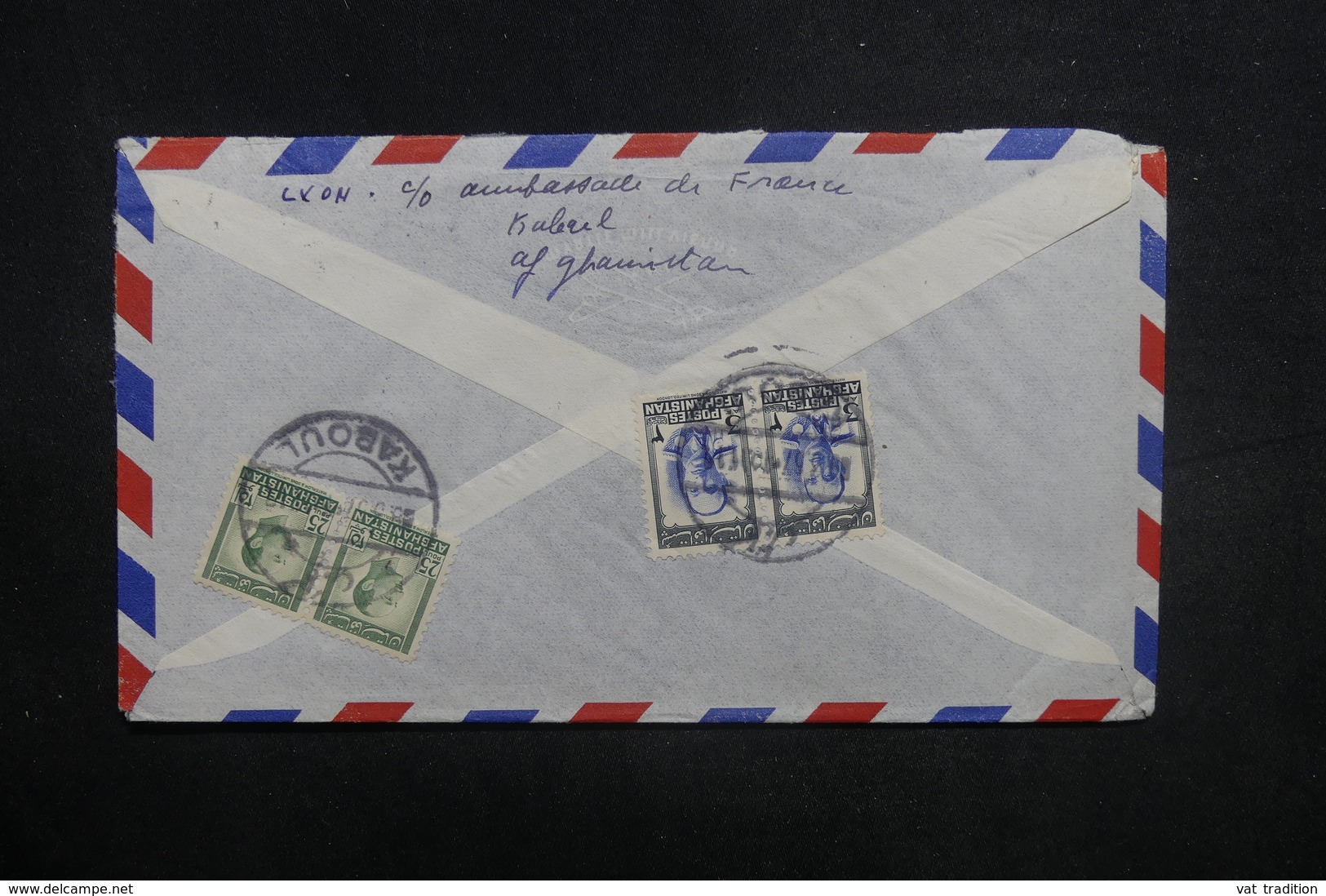 AFGHANISTAN - Enveloppe De Kaboul Pour Paris En 1957, Affranchissement Plaisant Au Verso - L 37595 - Afghanistan