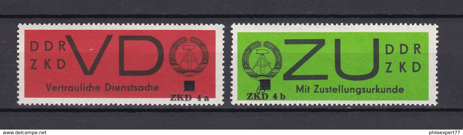 DDR - 1965/66 - Dienstmarken D/E - Michel Nr. 3 + 2 Mit ZKD 4a Aufdruck - Sonstige & Ohne Zuordnung