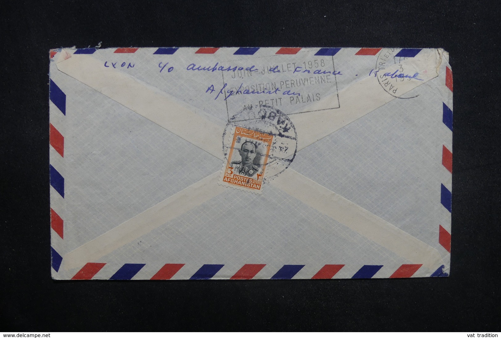 AFGHANISTAN - Enveloppe De Kaboul Pour La France En 1958, Affranchissement Plaisant Au Verso - L 37613 - Afghanistan