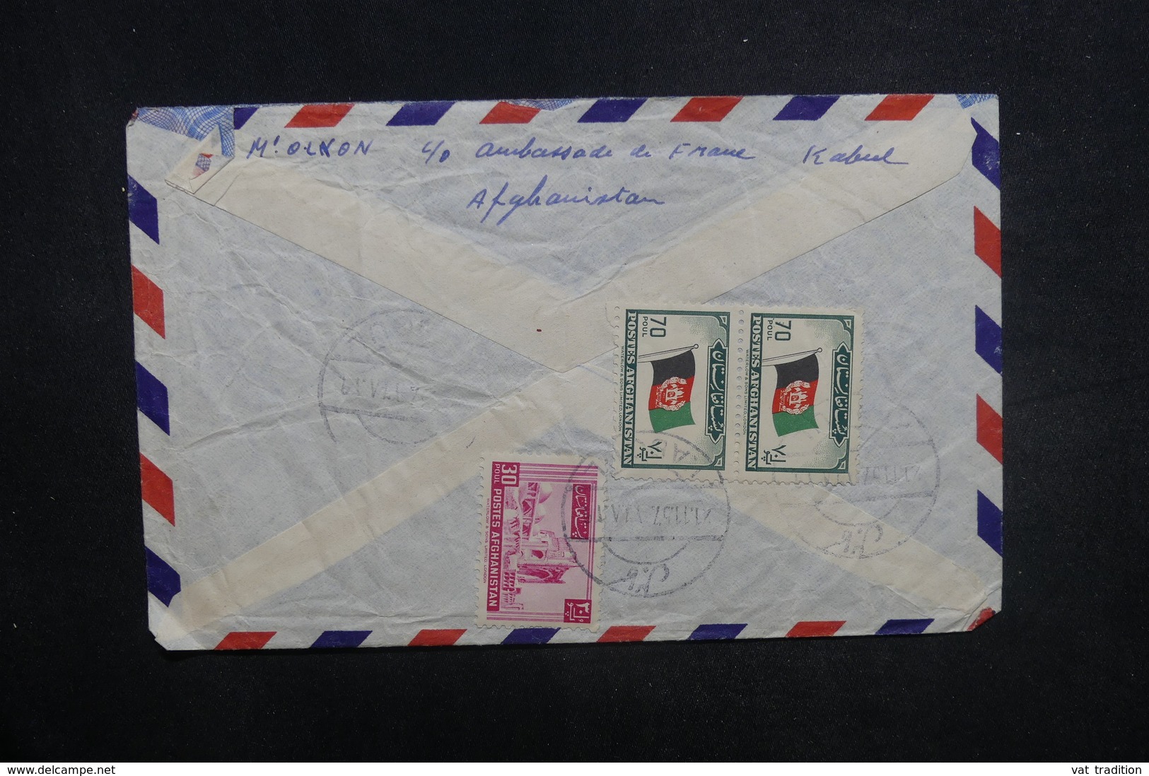 AFGHANISTAN - Enveloppe De Kaboul Pour La France En 1957, Affranchissement Plaisant Au Verso - L 37615 - Afghanistan