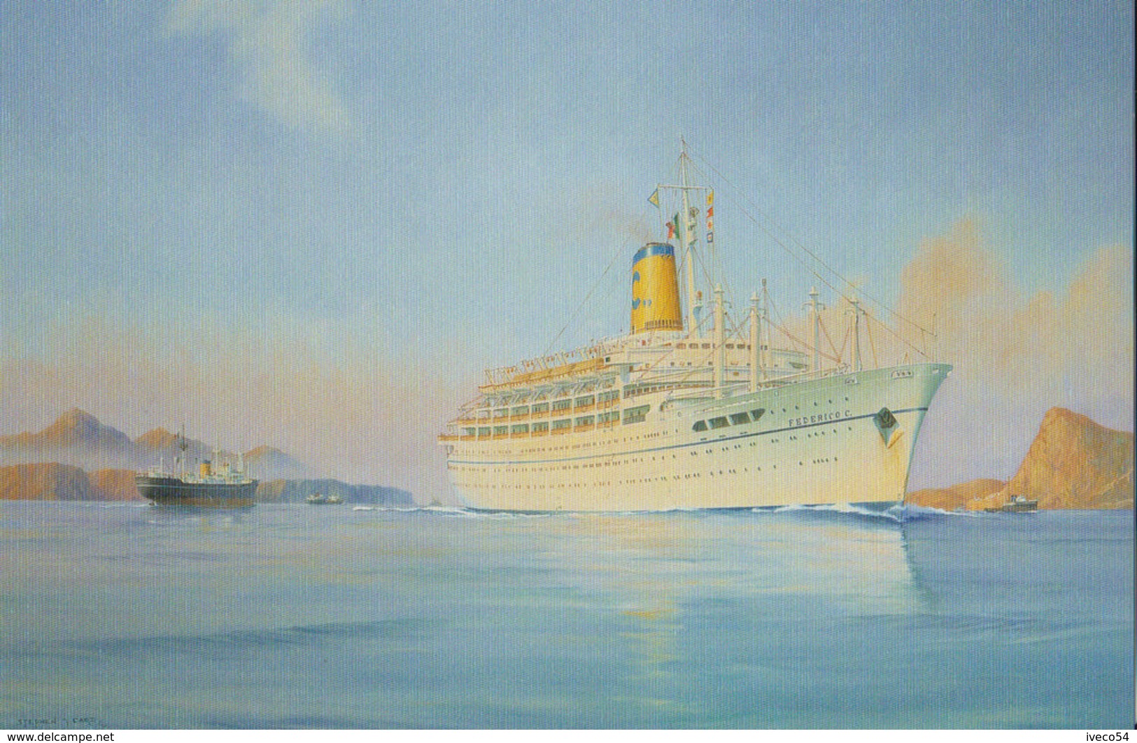 1996  Croisières Costa  - Le Paquebot - Federico C . ( D'aprés Peinture De  Stephen J.  Card ). - Altri & Non Classificati