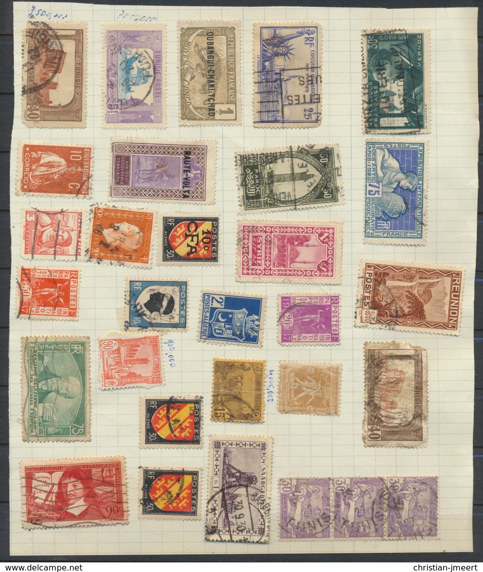 Lot Collection FRANCE Et COLONIES  54 Timbres Oblitérés - Collectors