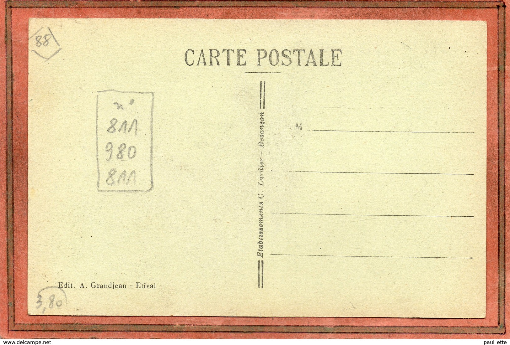 CPA - ETIVAL (88) - Aspect Du Carrefour De La Bascule Et De La Route De Rambervillers Dans Les Années 20 - Etival Clairefontaine