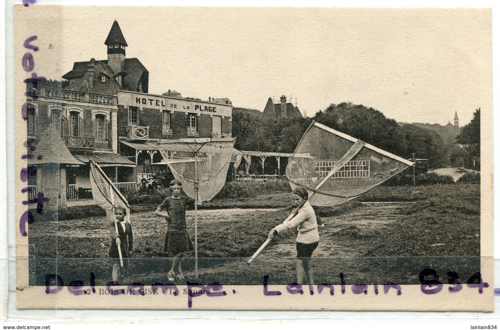 - 2 - BOIS  De CISE -  ( Somme ), Le Square, Enfants, Départ Pour La Pêche Aux Coquillages, écrite En 1915, TTBE, Scans. - Autres & Non Classés