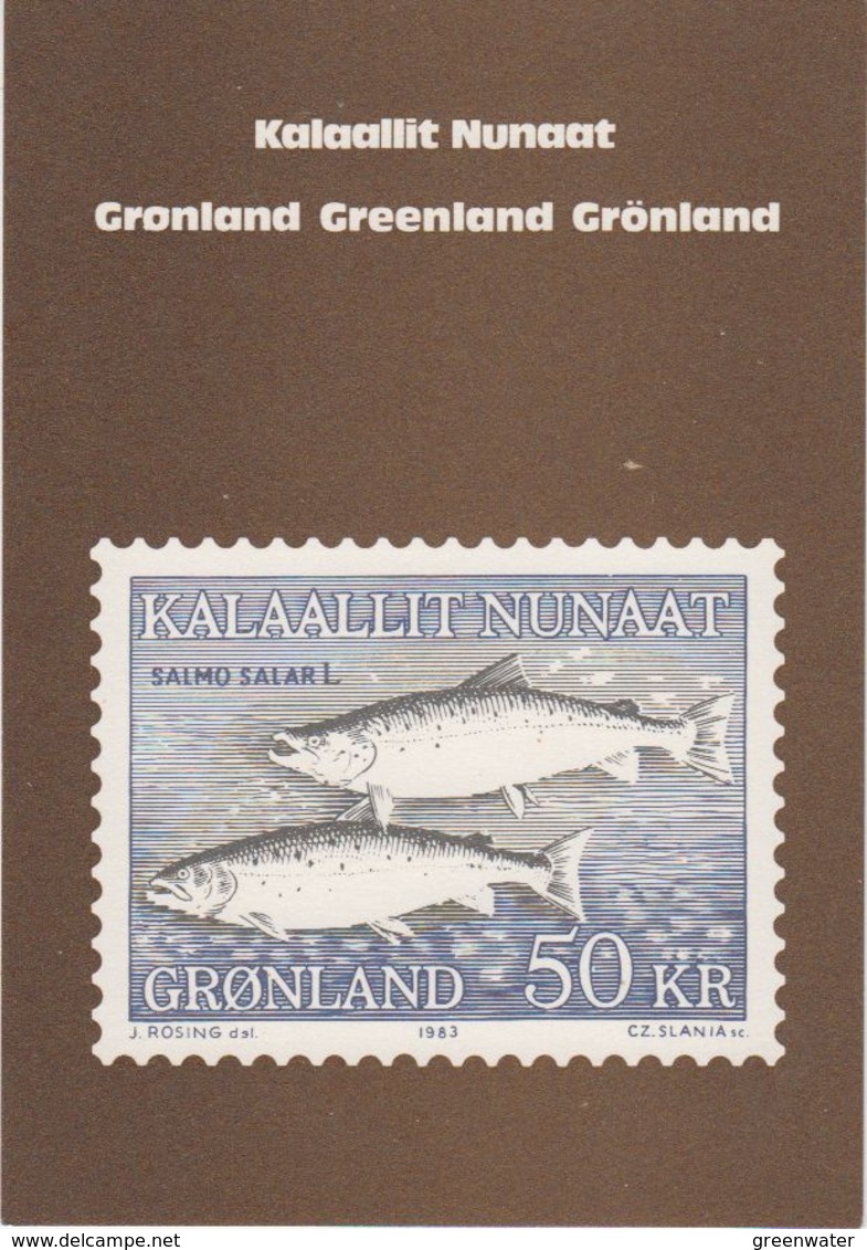 Greenland 1983 Postcard With Reprint Of Stamp 50Kr Unused (44050A) - Brieven En Documenten