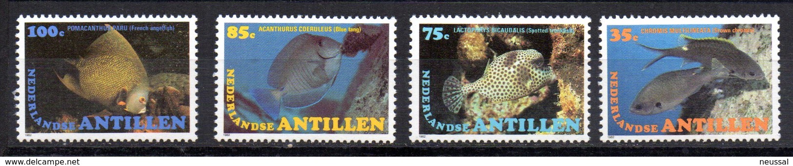 Serie Nº 664/7 Nederland Antillen - Peces