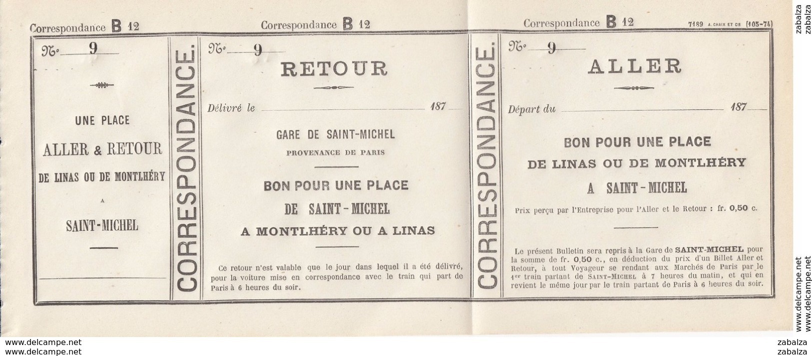 Billet De Diligence Transports Meyer Années 1870 Montlhery Linas Saint Michel Sur Orge TRES RARE - Autres & Non Classés