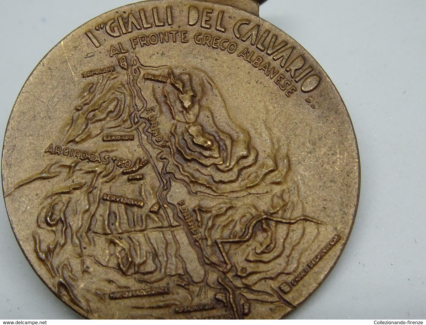 Medaglia Divisione Fanteria Casale 56 - 18-21 Aprile 1941  - I Gialli Del Calvario Al Fronte Greco Albanese - Altri & Non Classificati