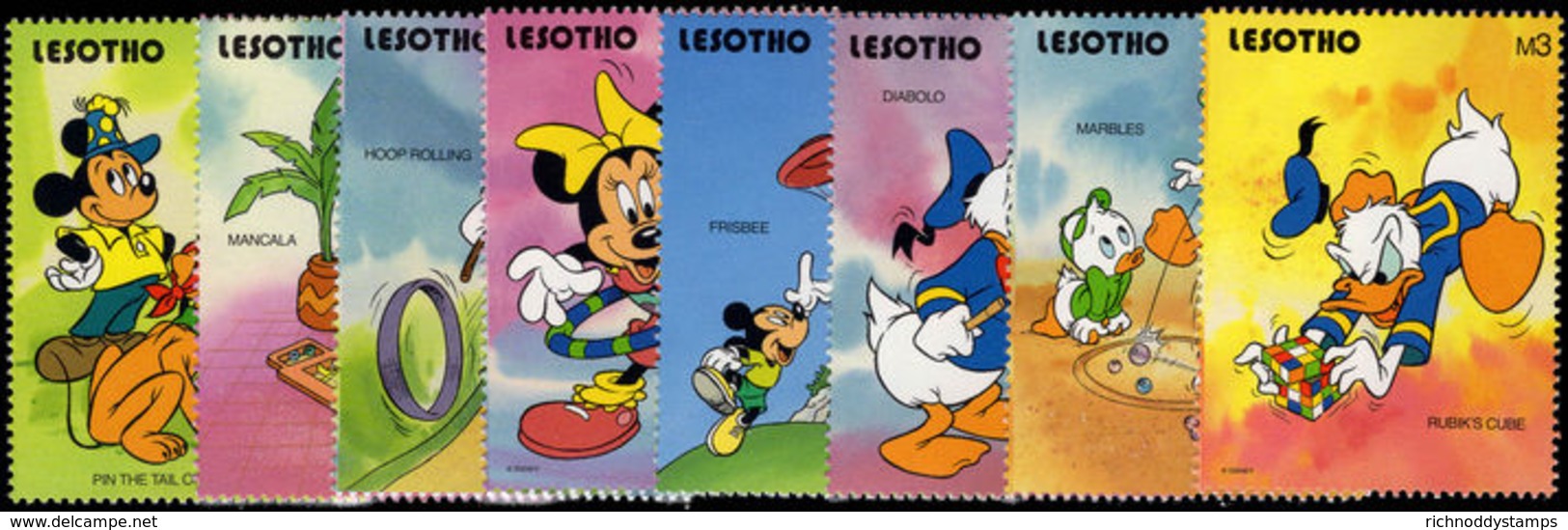 Lesotho 1991 Childrens Games, Disney Characters Unmounted Mint. - Lesotho (1966-...)