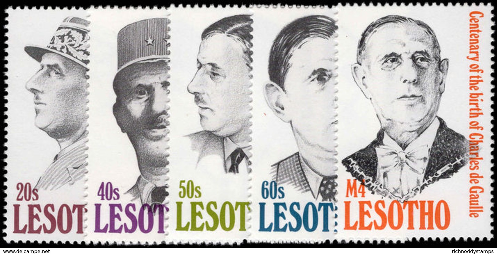 Lesotho 1991 General De Gaulle Unmounted Mint. - Lesotho (1966-...)