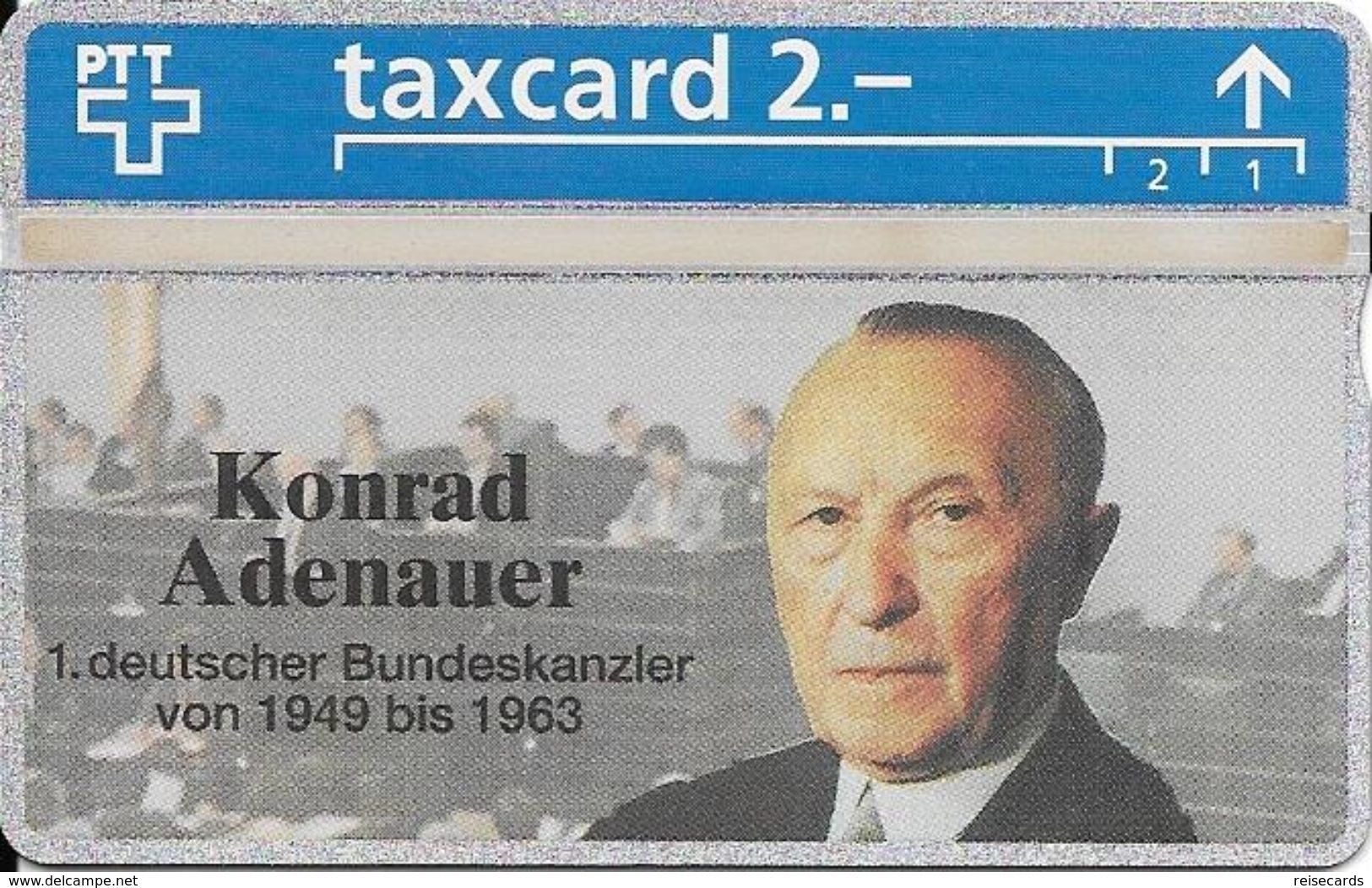 PTT: K-93/91A 344L Konrad Adenauer, 1. Deutscher Bundeskanzler. Mint - Svizzera