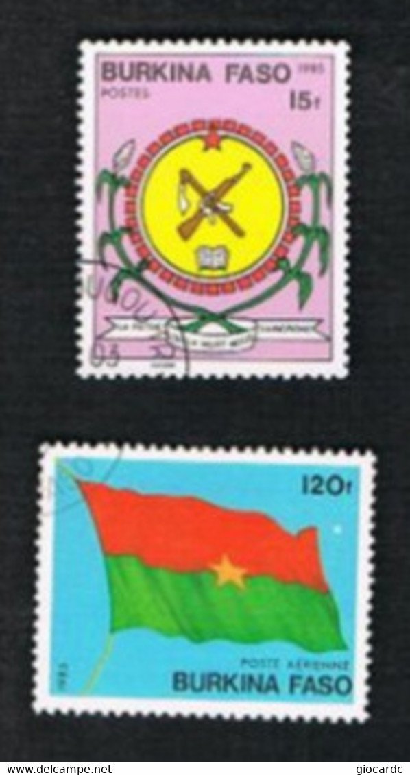 BURKINA FASO    -   SG 750.753   -  1985  NATIONAL SYMBOLS       - USED ° - Burkina Faso (1984-...)