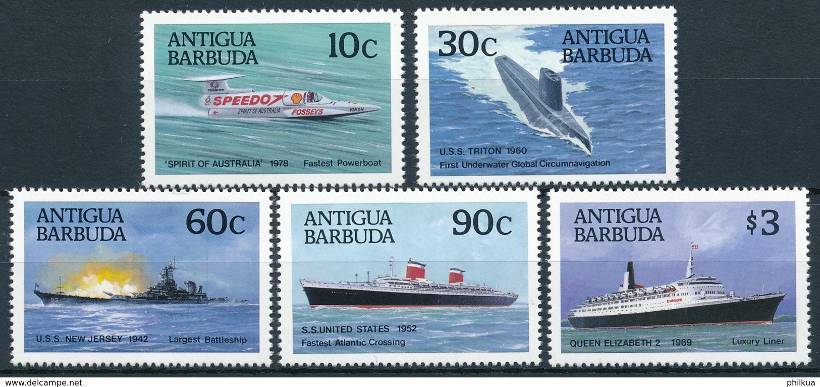 Antigua Barbuda - Postfrisch/** - Schiffe, Seefahrt, Segelschiffe, Etc. / Ships, Seafaring, Sailing Ships - Schiffahrt