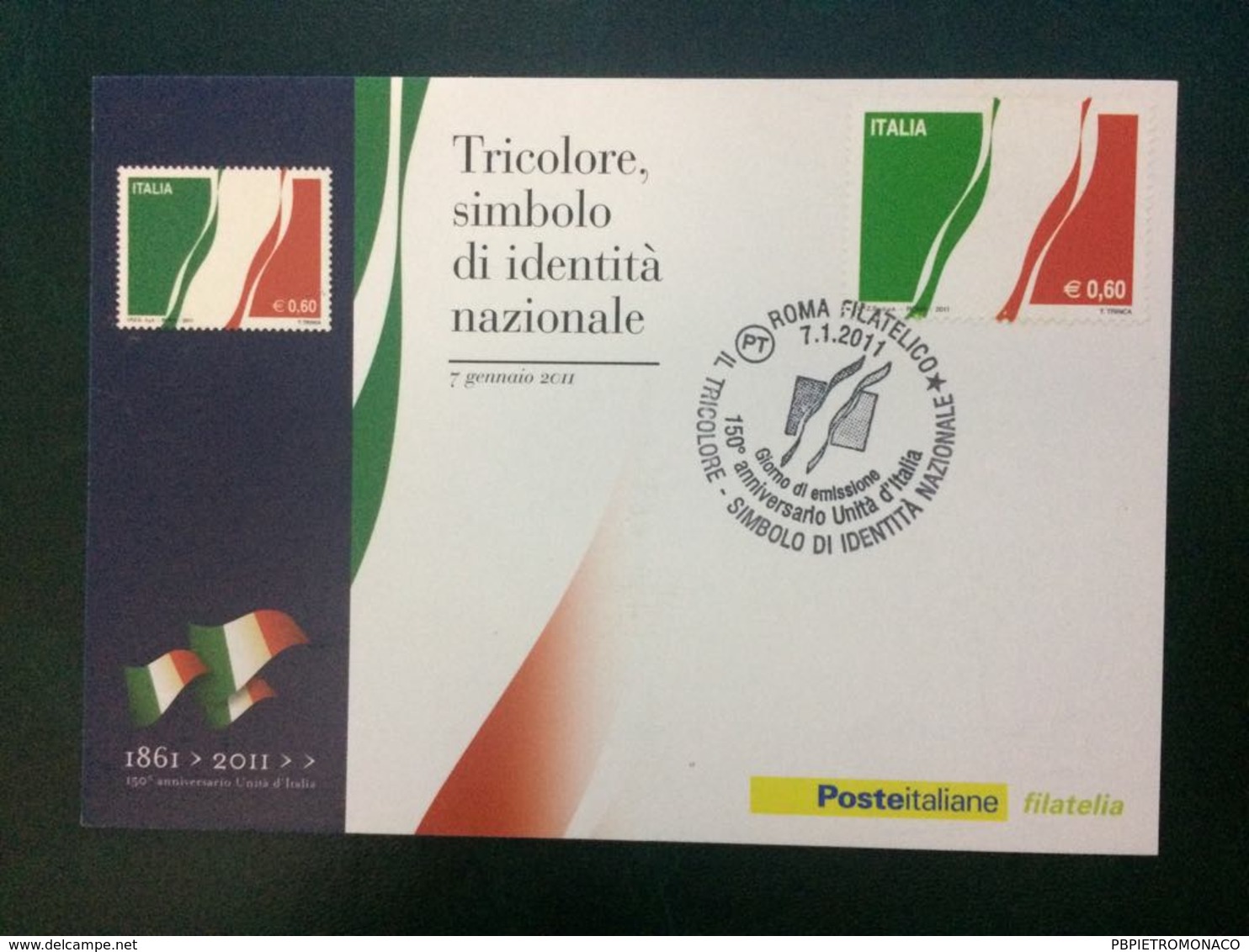 CARTOLINA FDC - Foglietto Italia 1861-2011 150° Anniversario Unità D'Italia 2011 - FDC