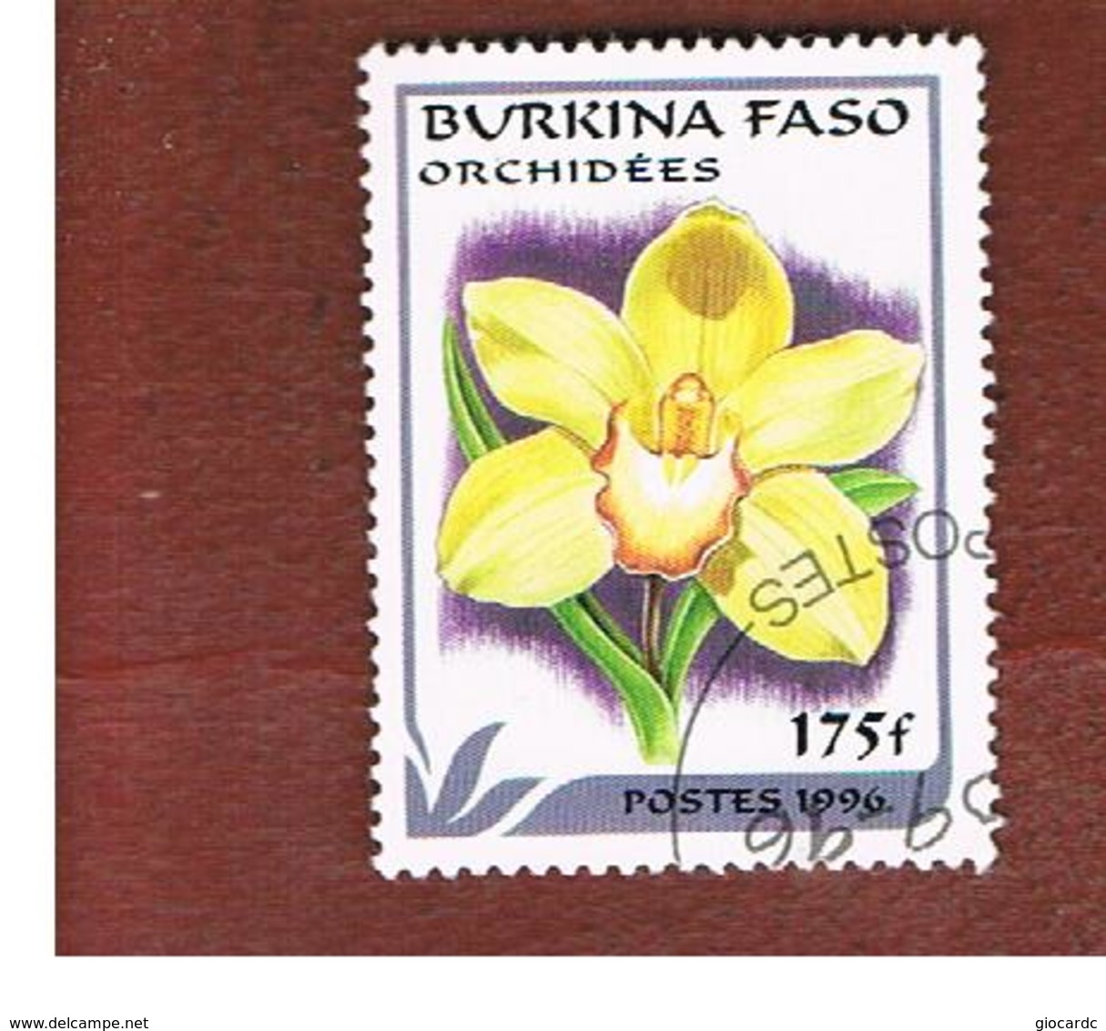 BURKINA FASO    -   MI 1424  -  1996  FLOWERS: ORCHIDS (CYMBIDIUM)  - USED ° - Burkina Faso (1984-...)