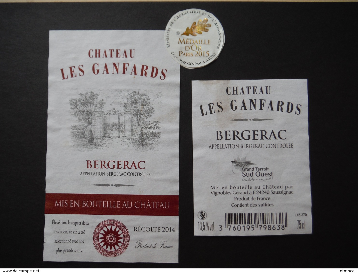 Bergerac Château Les Ganfards 2014 - Vignobles Géraud à Saussignac - Bergerac