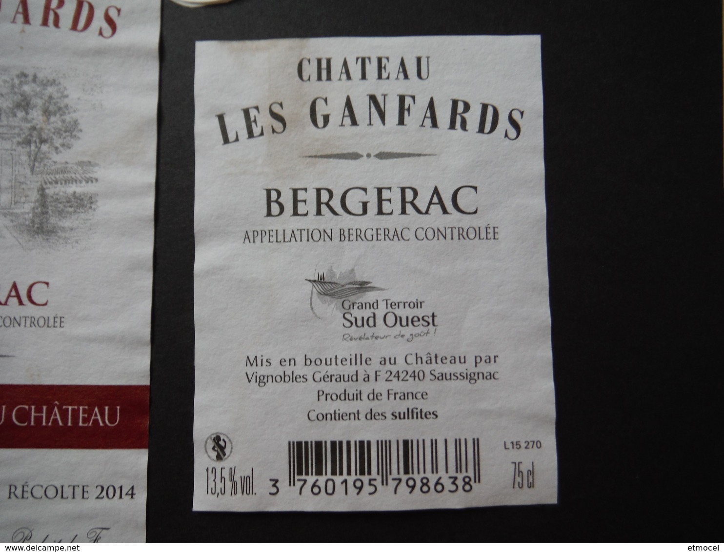 Bergerac Château Les Ganfards 2014 - Vignobles Géraud à Saussignac - Bergerac