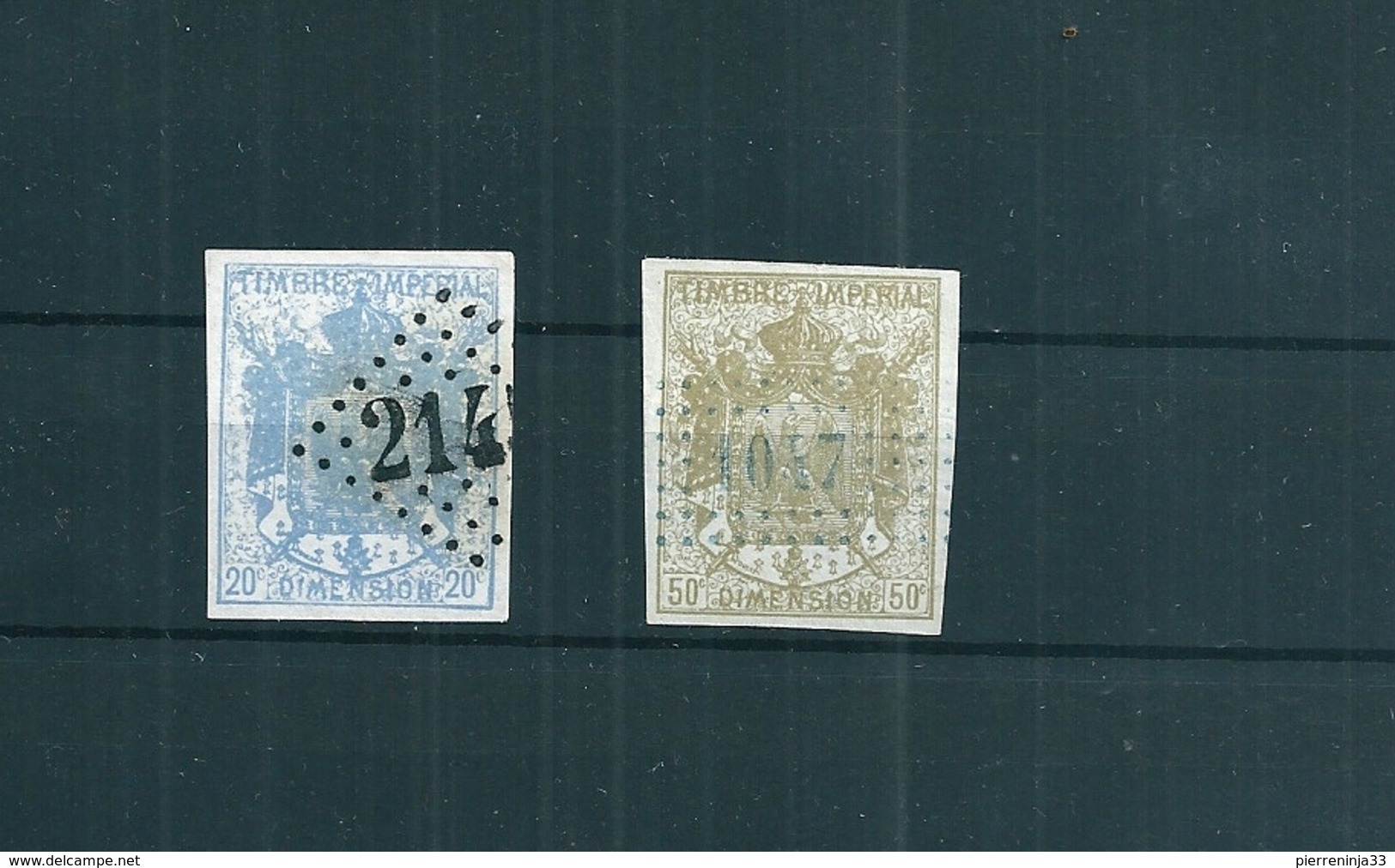 Classiques De France / 2 Timbres Fiscaux Dimension , N°6/7 , Cote:112euro - Other & Unclassified