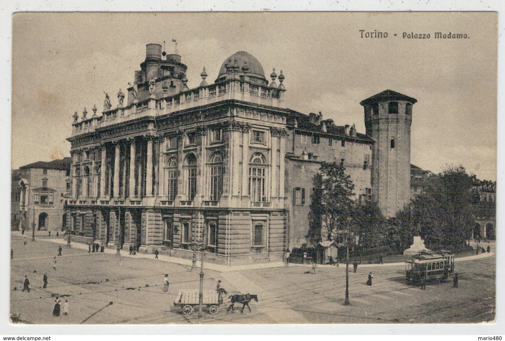 TORINO   PALAZZO   MADAMA      1915   2  SCAN       (VIAGGIATA) - Palazzo Madama