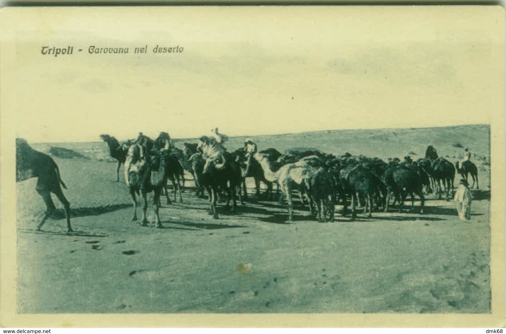 AFRICA - LYBIA / LIBIA - TRIPOLI - CAROVANA NEL DESERTO - EDIZIONE BENEDETTO MEIGHDESC - FOT. BRAGONI - 1920s (BG3910) - Libya