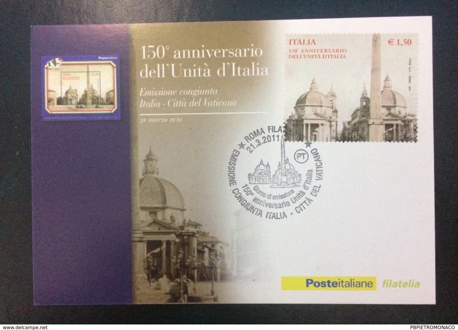 2011 Cartolina Filatelicha FDC "150°ANNIVER. UNITA' D'ITALIA 2011 - "Proclamazione Del Regno D'Italia" - FDC