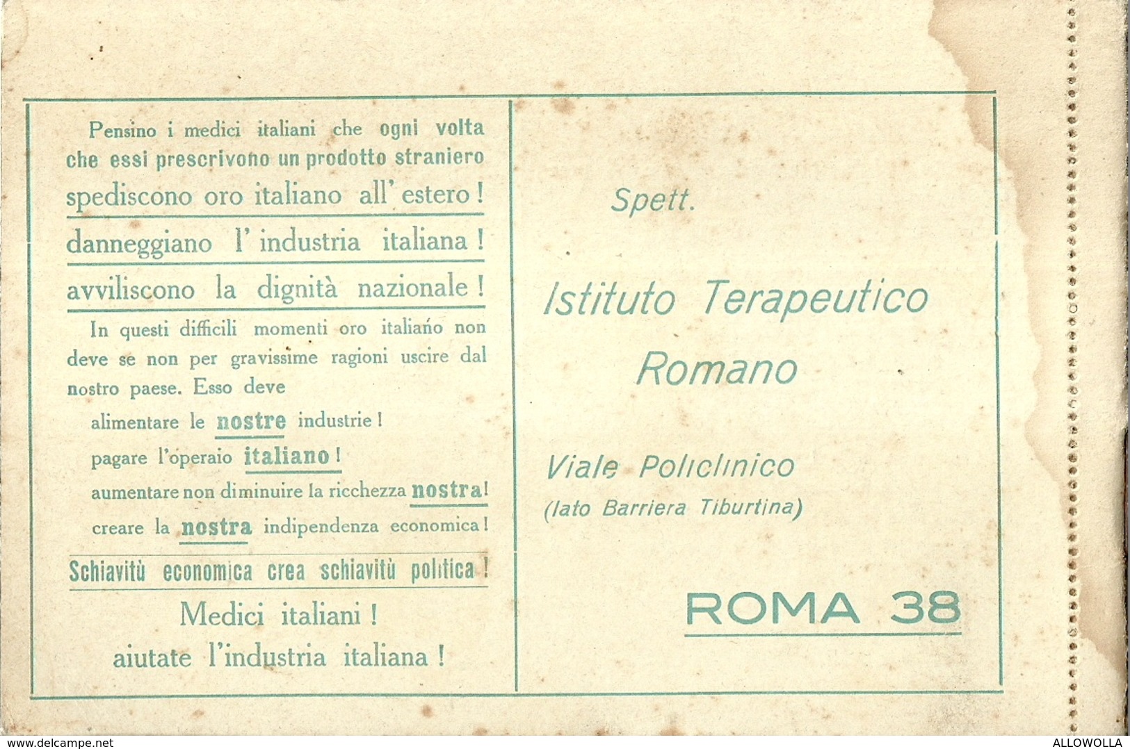 5052"PARAFFINA CHIRURGICA-ISTITUTO TERAPEUTICO ROMANO-BOLL. TRIM. 1° GENNAIO 1920 N° 3 "24 PAGINE+COPERTINE- ORIG. - Medecine, Biology, Chemistry