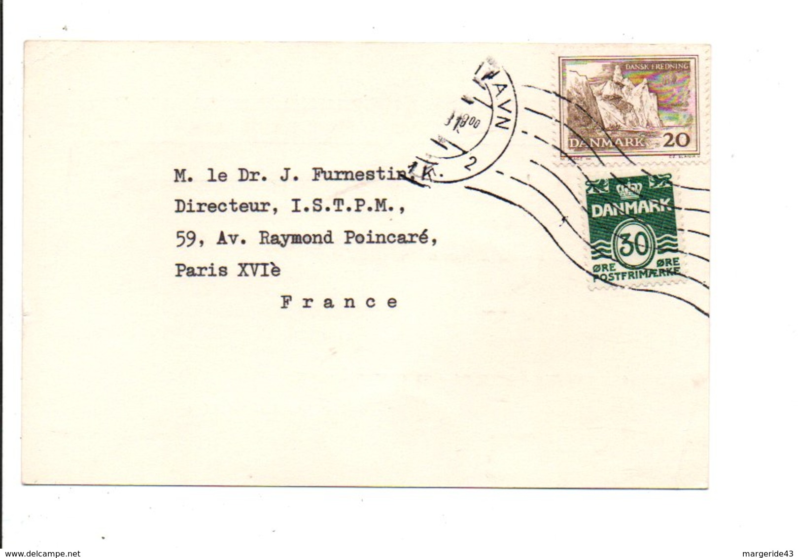 DANEMARK AFFRANCHISSEMENT COMPOSE SUR LETTRE POUR LA FRANCE 1961 - Lettres & Documents