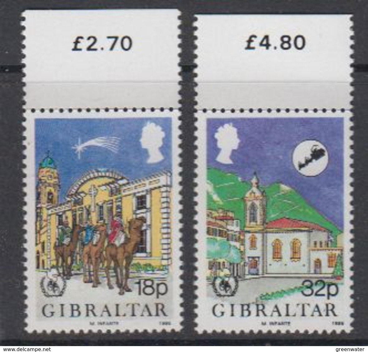 Gibraltar 1986 Christmas 2v ** Mnh (44054B) - Gibilterra