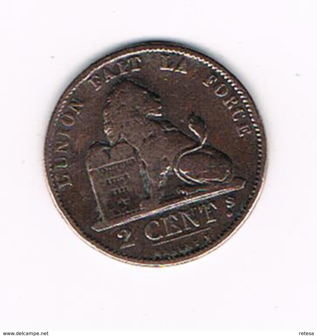 //  LEOPOLD II   2 CENTIEM   1874 FR - 2 Centimes