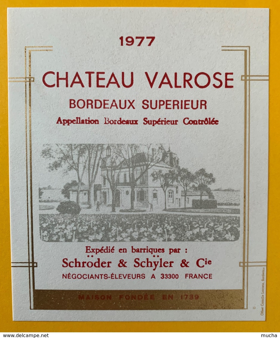 11235 - Château Valrose 1977 Schröder & Schyler - Bordeaux