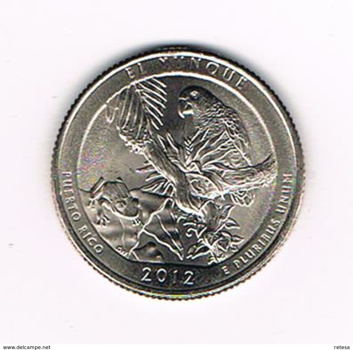 //  U.S.A.  1/4 DOLLAR  PUERTO RICO - EL YUNQUE   2012  P - 2010-...: National Parks